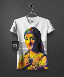 Pop art women V-neck Round neck T-shirt