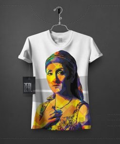 Pop art women V-neck Round neck T-shirt
