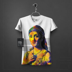 Pop art women V-neck Round neck T-shirt