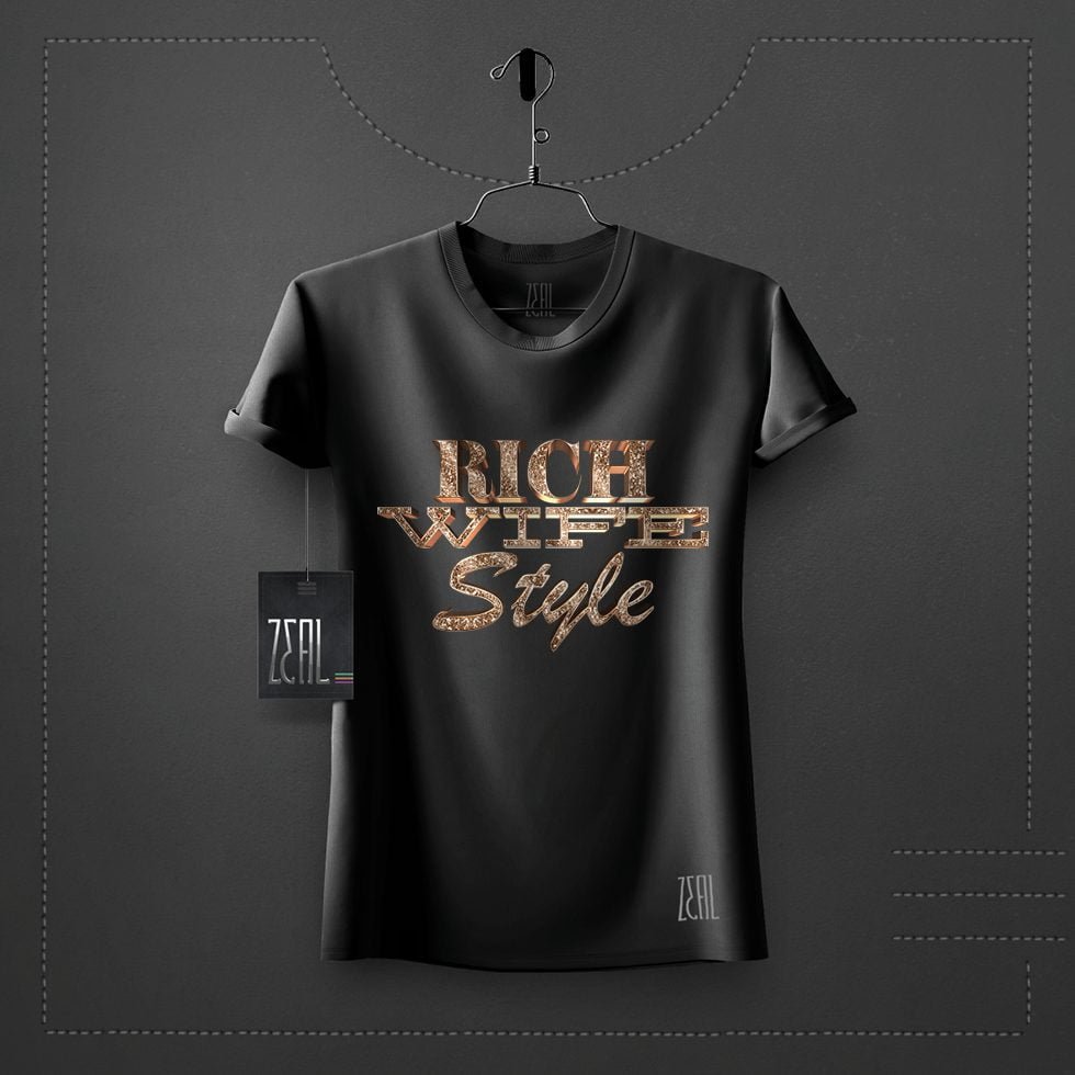 Rich wife style Women V-neck Round neck T-shirt Rich wife style Women V-neck Round neck T-shirt