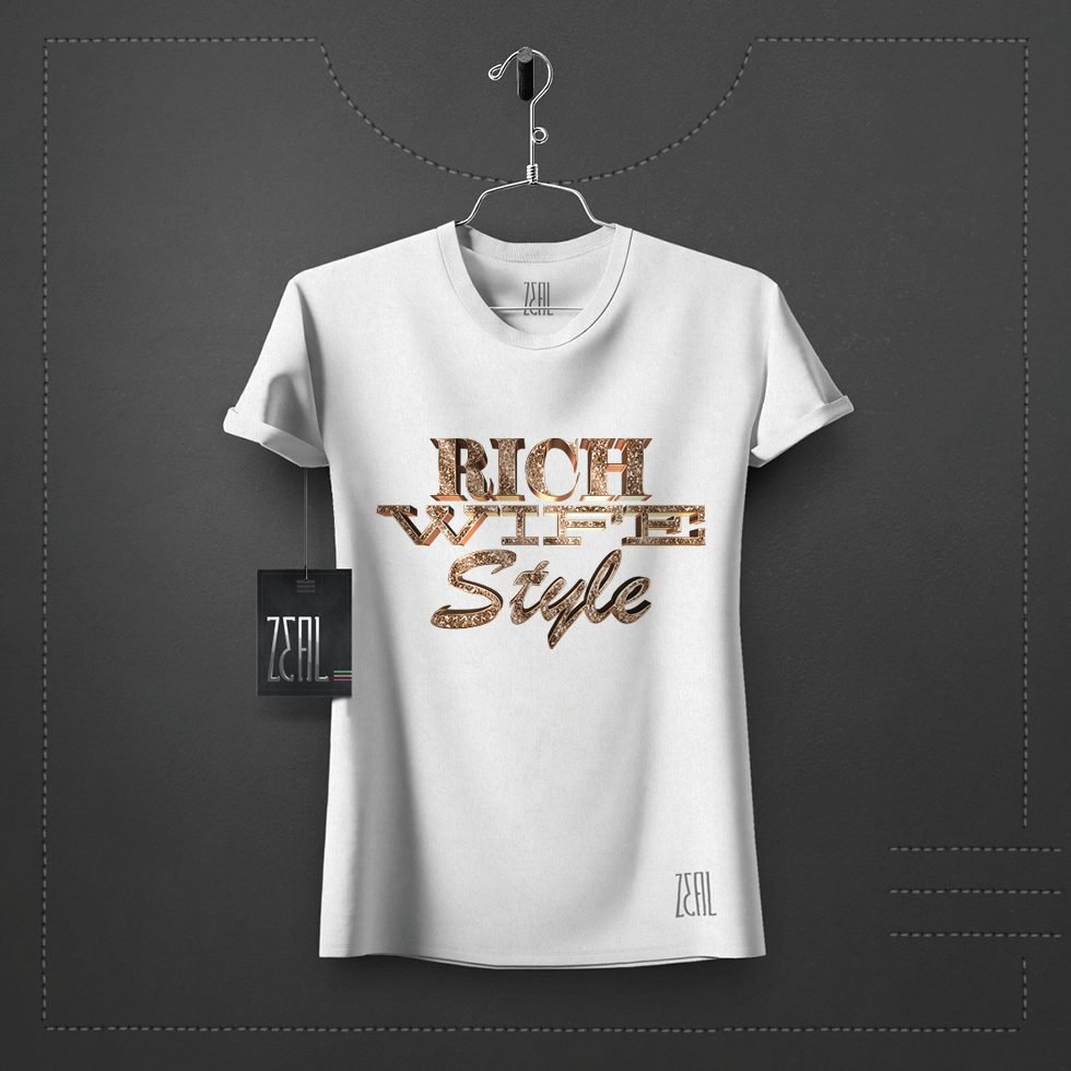 Rich wife style Women V-neck Round neck T-shirt Rich wife style Women V-neck Round neck T-shirt