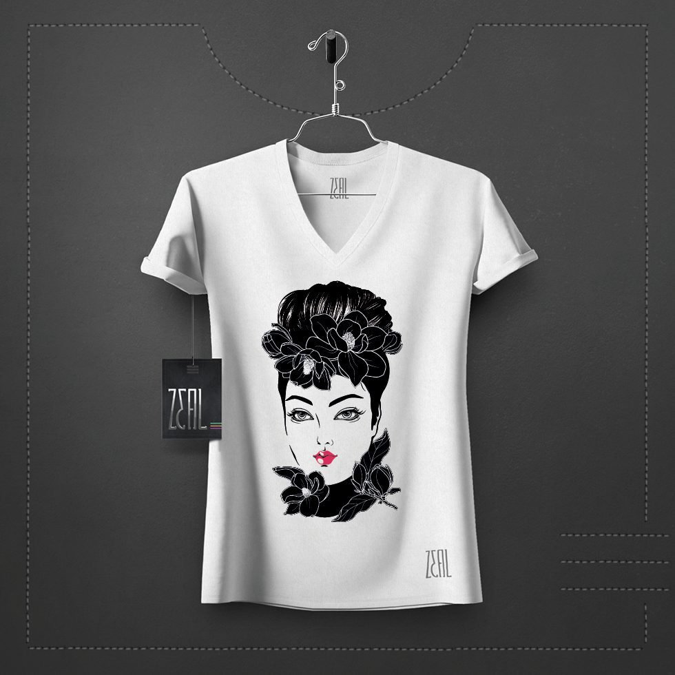 women Women V-neck Round neck T-shirt women Women V-neck Round neck T-shirt