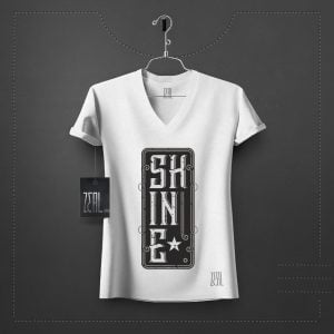 Shine Women V-neck Round neck T-shirt