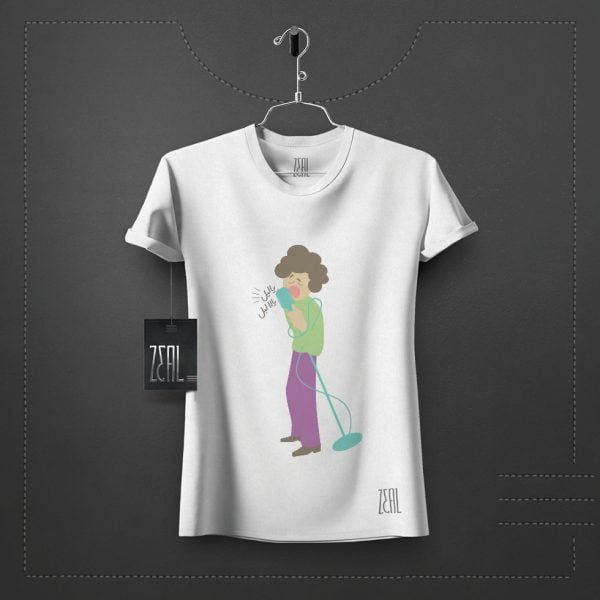 Singer Women V-neck Round neck T-shirt