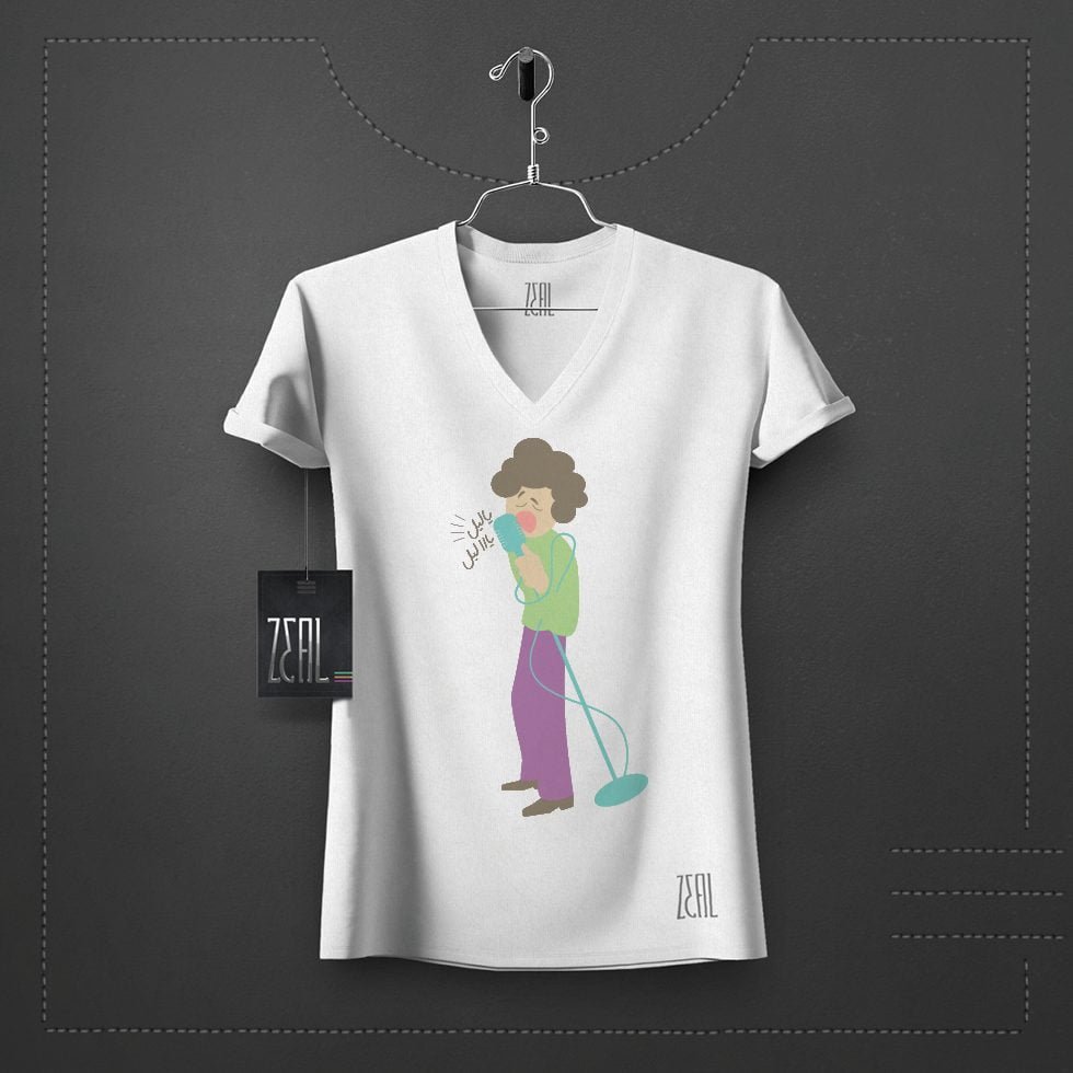 Singer Women V-neck Round neck T-shirt Singer Women V-neck Round neck T-shirt
