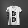 Sunglass Women V-neck Round neck T-shirt