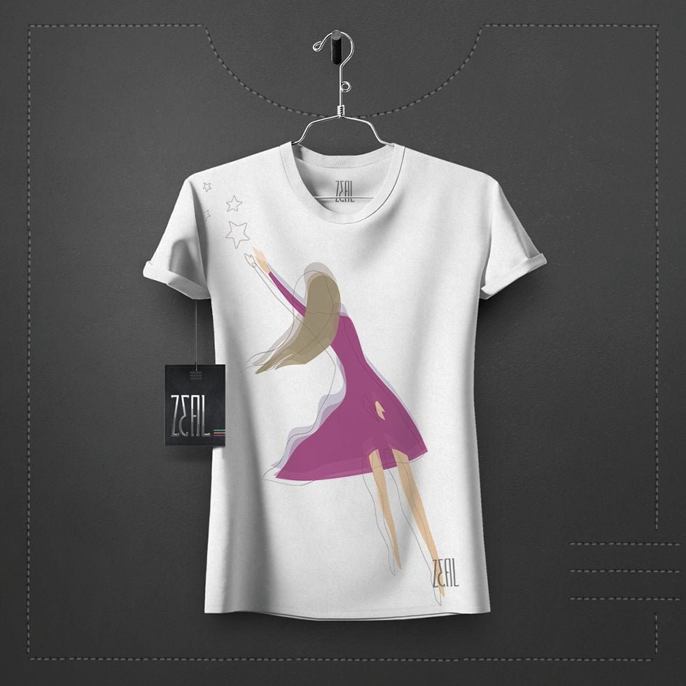 Touch the star vintage Women V-neck Round neck T-shirt Touch the star vintage Women V-neck Round neck T-shirt