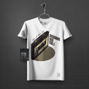 Cassette Men V-neck Round neck T-shirt