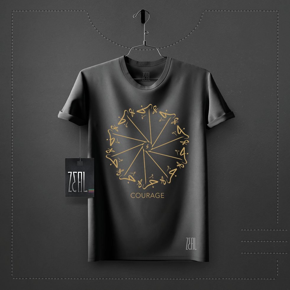 Calligraphy V-neck Round neck T-shirt Calligraphy V-neck Round neck T-shirt