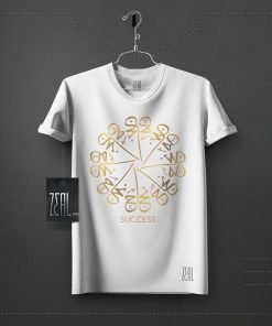 Calligraphy V-neck Round neck T-shirt